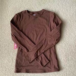 Women's Long Sleeve T Shirt Crew Neck Slim Fit